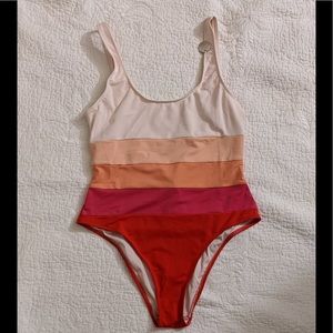 Multicolored One Piece SwimSuit